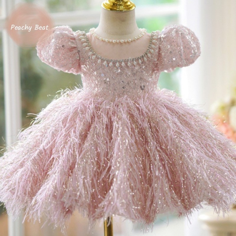 Baby Clothing Discount - Moda Bebek Kız Prenses Payetler Tüy