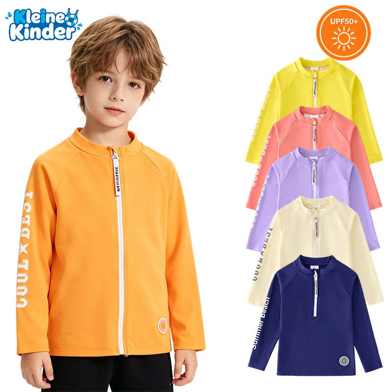 Baby Swimwear Uv - Çocuklar için Fermuarlı Mayo Üstü Tişört