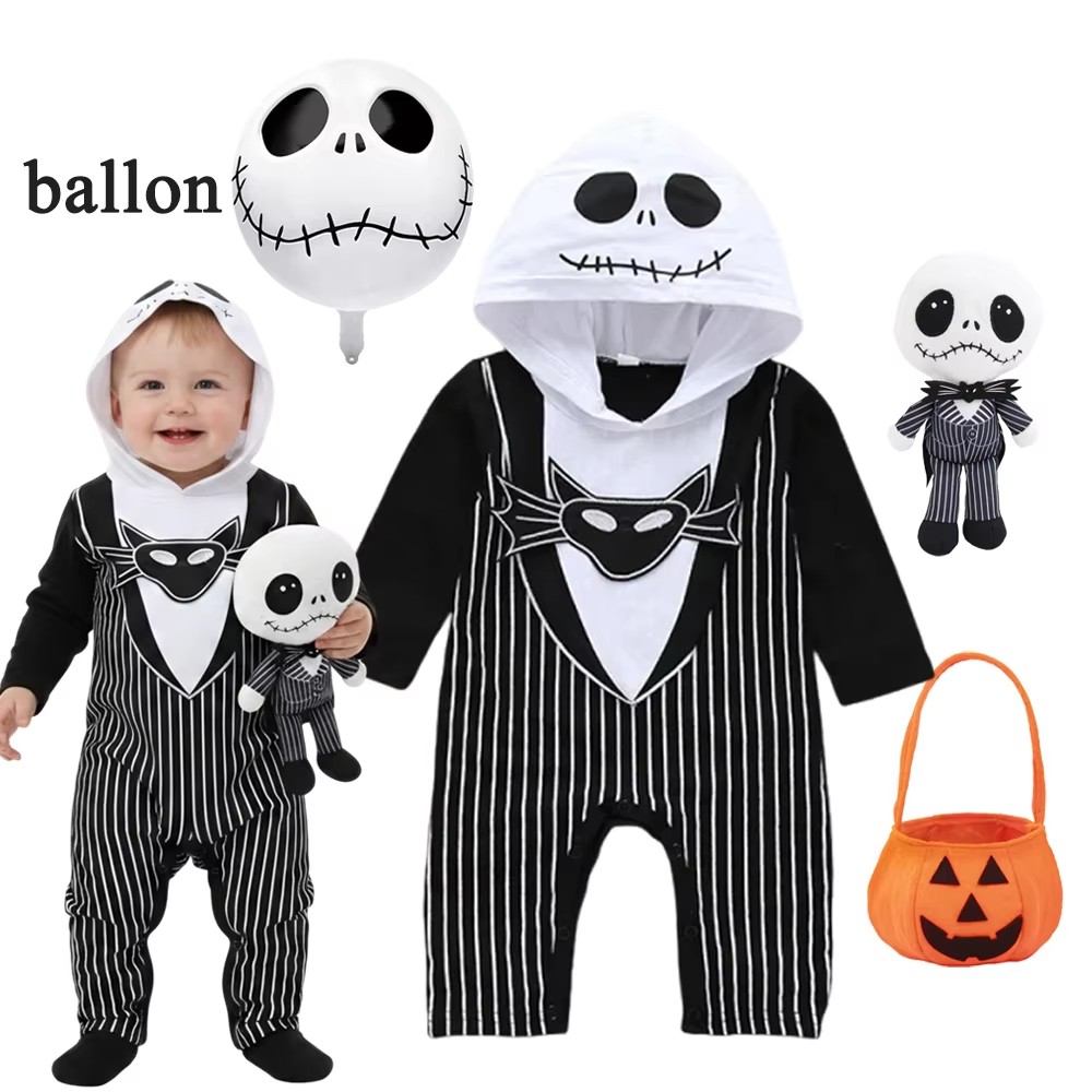 Baby Clothing Discount - Bebek Erkek Kapşonlu Romper Cadılar Bayramı