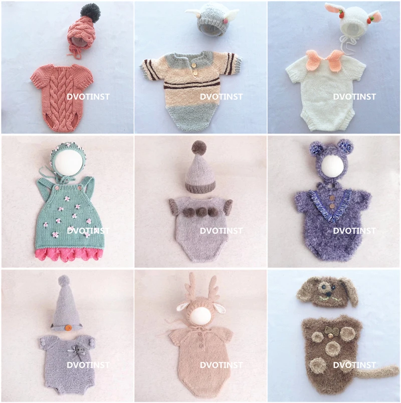 Baby Clothing Set - Yenidoğan Bebek Fotoğraf Sahne Tığ Örgü