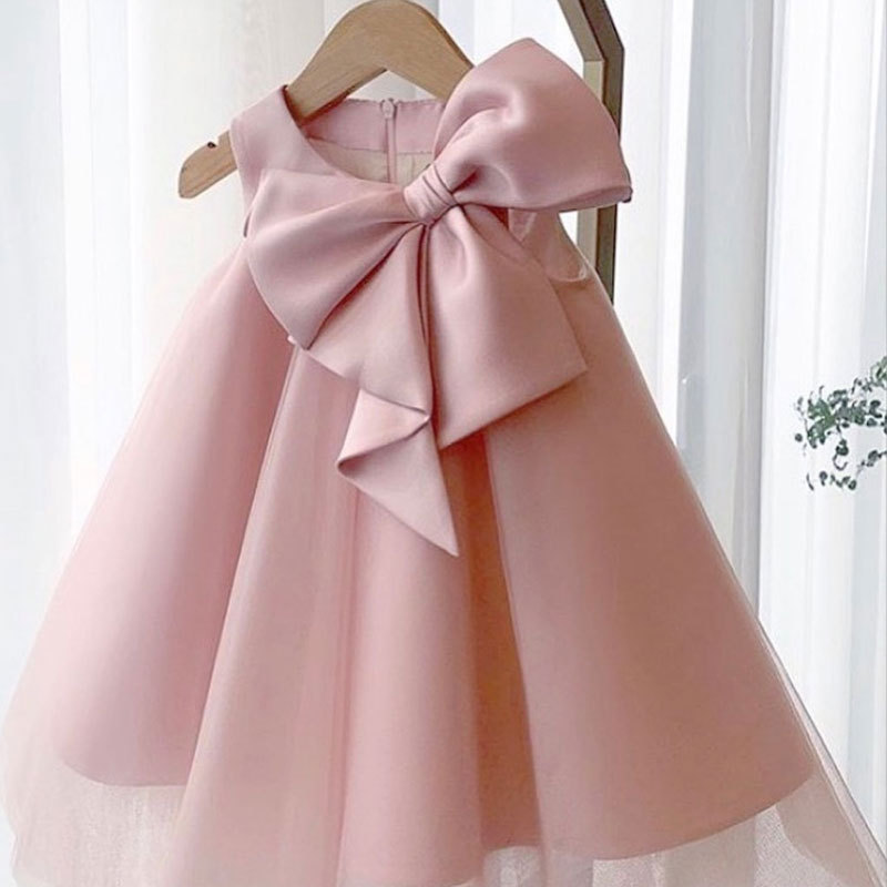 Baby Clothing Discount - Yaz Büyük Yay Bebek Kız Elbise