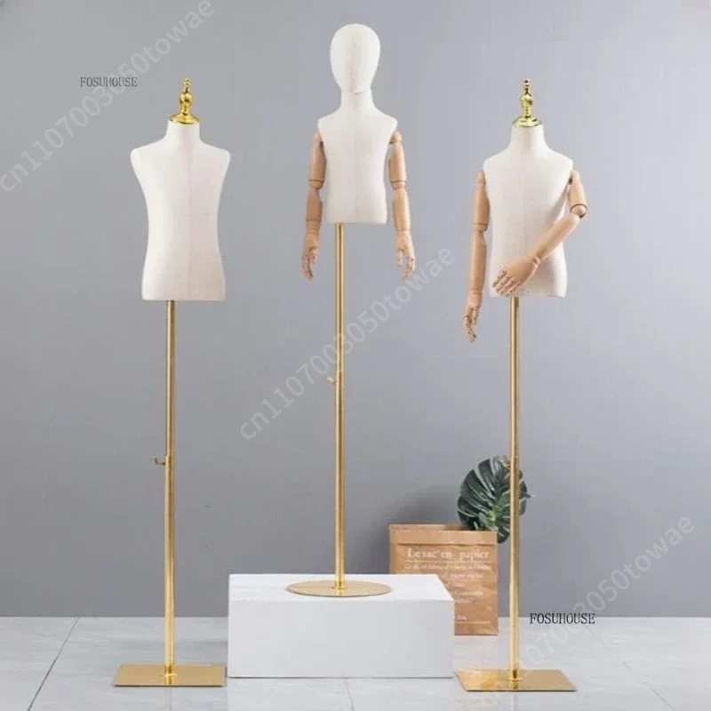 Baby Clothing Display Stand - Ayarlanabilir Kollara Sahip Çocuk Manken Gövdesi,