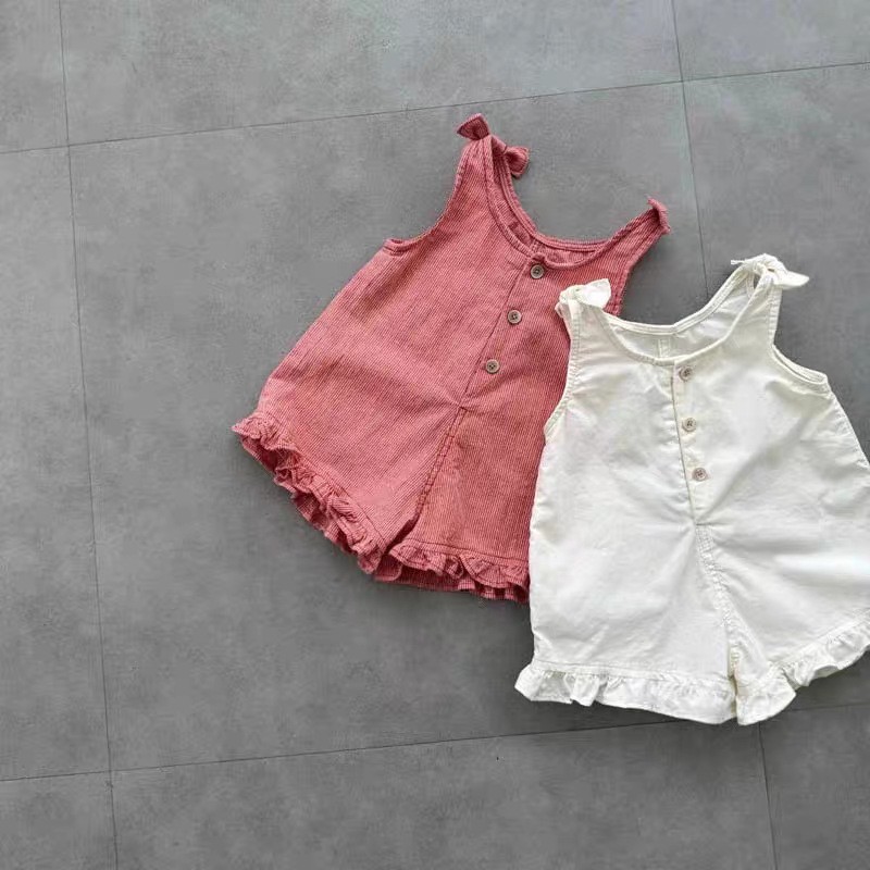 Baby Clothing Discount - HY2831 Kız Çocuk Yazlık Tulumu, Önlük