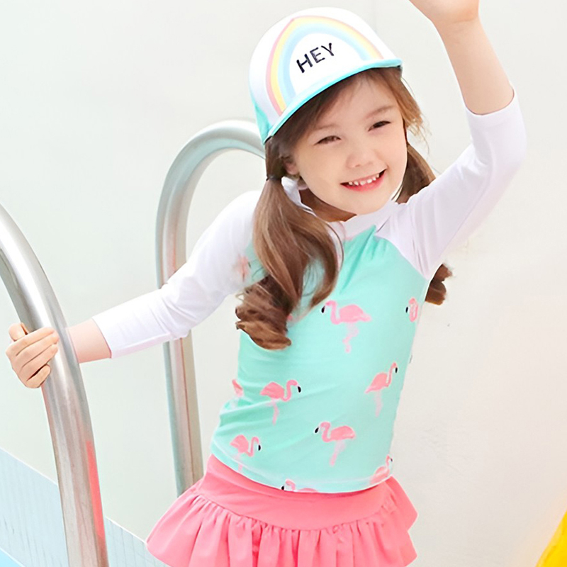 Kızlar Baskılı Uzun Kollu Mayo - Baby Swimwear Uv incelemesi ve fiyatı